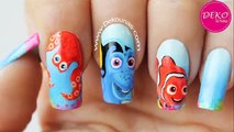 Decoración de uñas Buscando a Dory - Finding Dory nail art