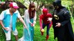 Spiderman and Frozen Elsa Kids Dancing Pokemon Little Heroes in real life