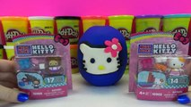 Giant Play Doh Surprise Egg Hello Kitty Mega Bloks and Hello Kitty Tokidoki Frenzies