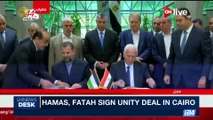 i24NEWS DESK | Hamas, Fatah sign unity deal in Cairo | Friday, October 13th 2017