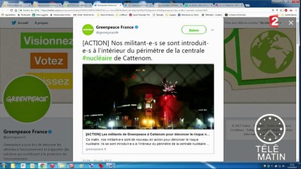Des militants Greenpeace s'introduisent dans une centrale nucléaire
