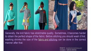 Learn how to stitch interlock knit fabric by tailors online?