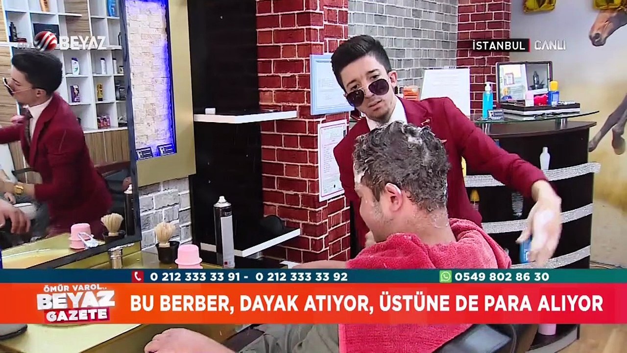 Bu berber dayak atıyor, üstüne de para alıyor!