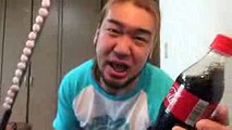 メントスを大量につけたゴルフクラブでコーラ打ってみた！【二代目】