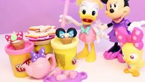 Minnie Mouse Tea Party with Drizzly Day Daisy Duck Doll Play Doh Cupcake Tower Playset Disney Toys