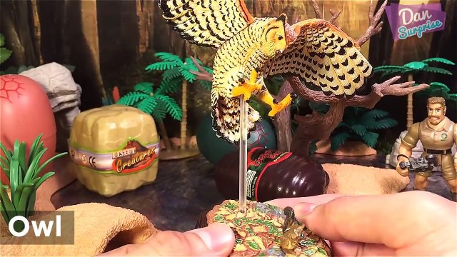 8 NOCTURNAL WILD ANIMALS INCREDIBLE FACTS for kids - 3D PUZZLE SURPRISE TOYS - Owl Lion Leopard Bat