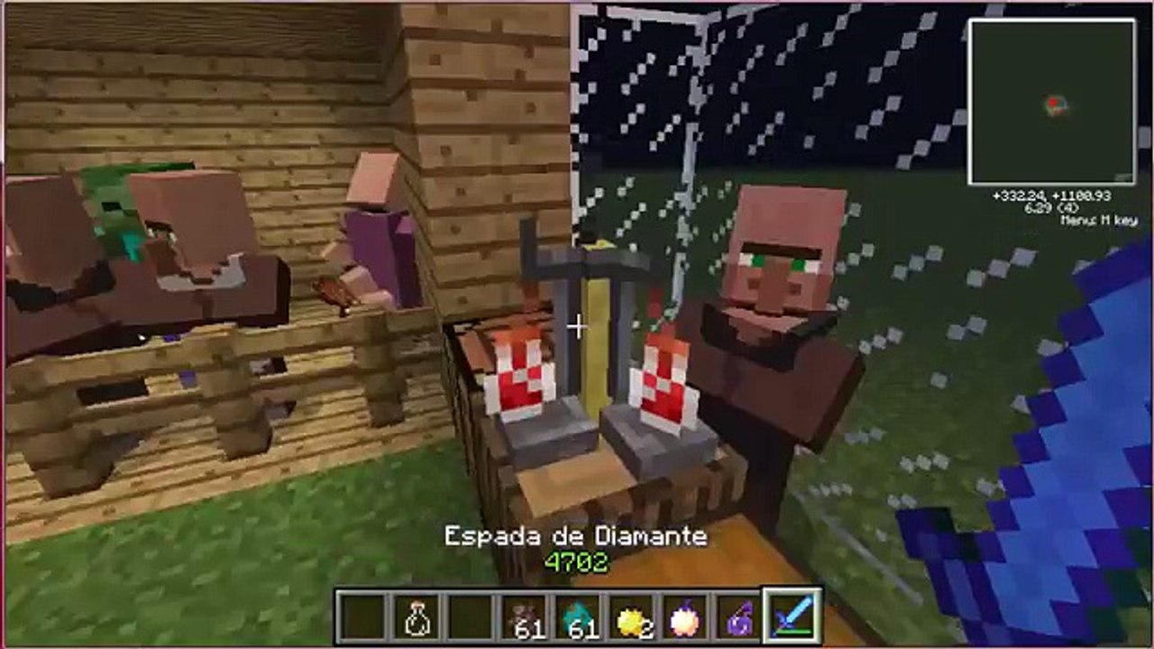 Tutorial de como convertir un aldeano a zombie y curarlo minecraft 1.5.2