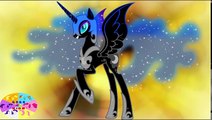 My Little Pony Transforms - Princess Luna Sunset Shimmer Alicorns - MLP Coloring Videos For Kids