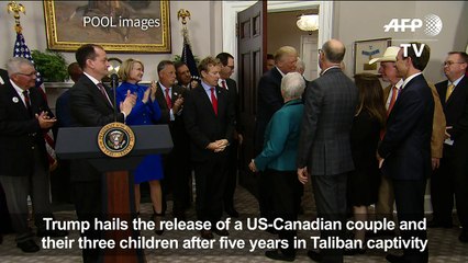 Trump praises release of family held in Taliban captivity