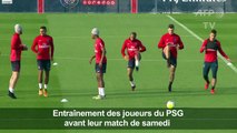 Foot: entraînement du PSG avant Dijon