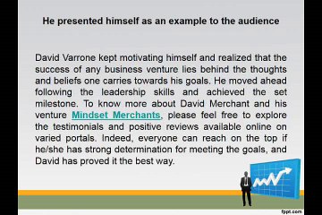 David Varrone –Defying the odds, describing success in his own stride