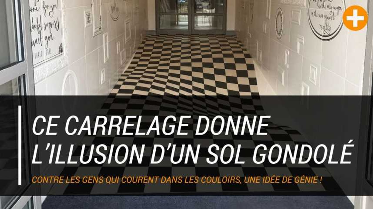 Ce carrelage donne l’illusion d’un sol gondolé