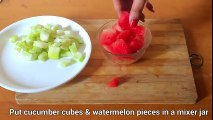Watermelon Cucumber Icecubes to remove Suntan, pimples, dark spots, skin whitening, acne, open poers