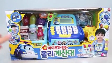 Video herunterladen: 로보카 폴리 계산대 마트 놀이 뽀로로 타요 장난감 Market Cash Register toy Робокар Поли Игрушки