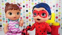 BABY ALIVE DE LADYBUG E ANTIBUG MINHA BONECA Fantasiada de Miraculous as Aventuras de Ladybug