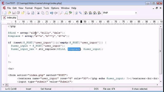 PHP Training In Jaipur|PHP Training Companies In Jaipur| Word Censoring Part 2