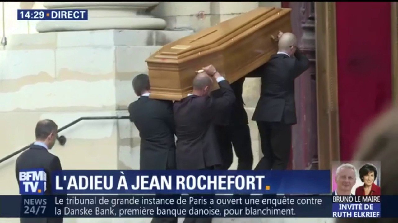 Les proches de Jean Rochefort sont venus lui rendre hommage à l'église Saint-Thomas d'Aquin à Paris