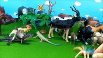 Wild Zoo Animals Cute Happy Toys Animal Safari for childrens! Animales de juguetes!