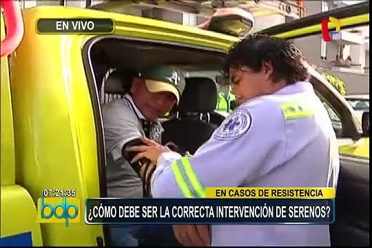 ¿Cuál es la forma correcta en que serenos deben realizar una intervención?