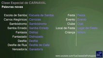 Clases de Portugués - Clase Especial Vocabulario de CARNAVAL (parte 2)