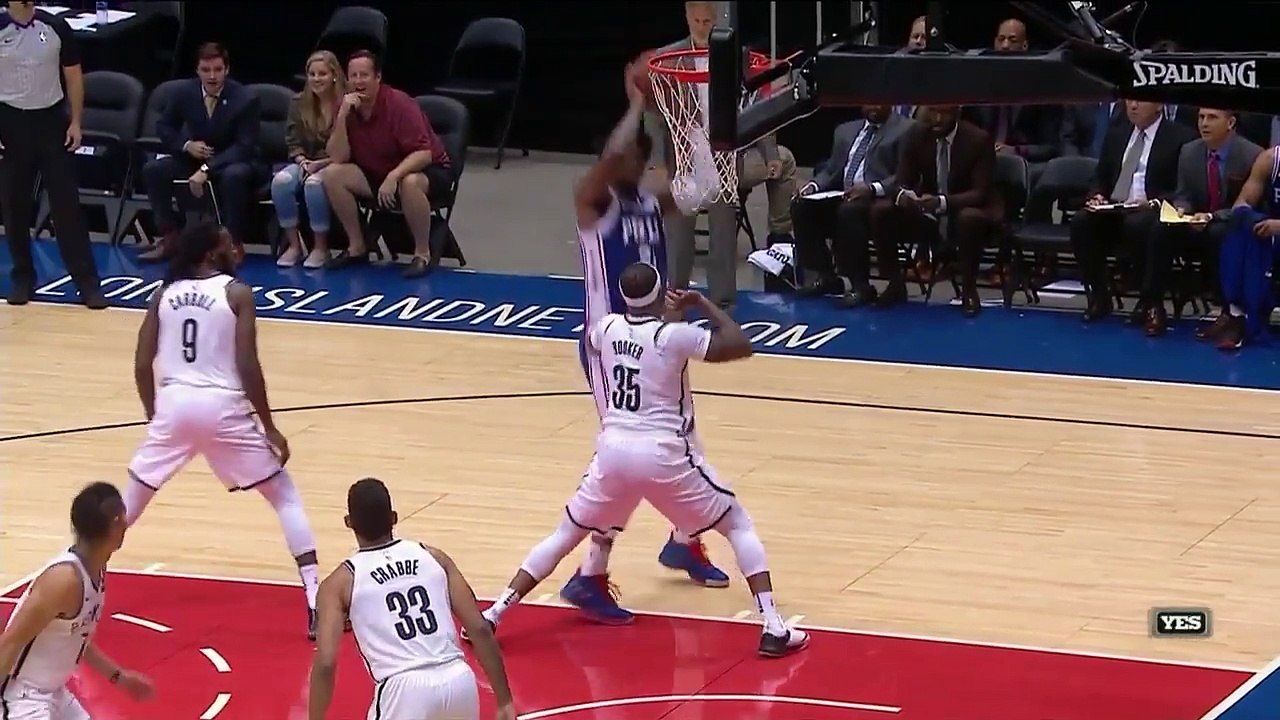 Joel Embiid Erupts In His Philadelphia 76ers Preseason Debut  October 11th, 2017