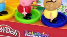 Peppa Pig en español Paleta de play doh aprende los colores del arcoiris
