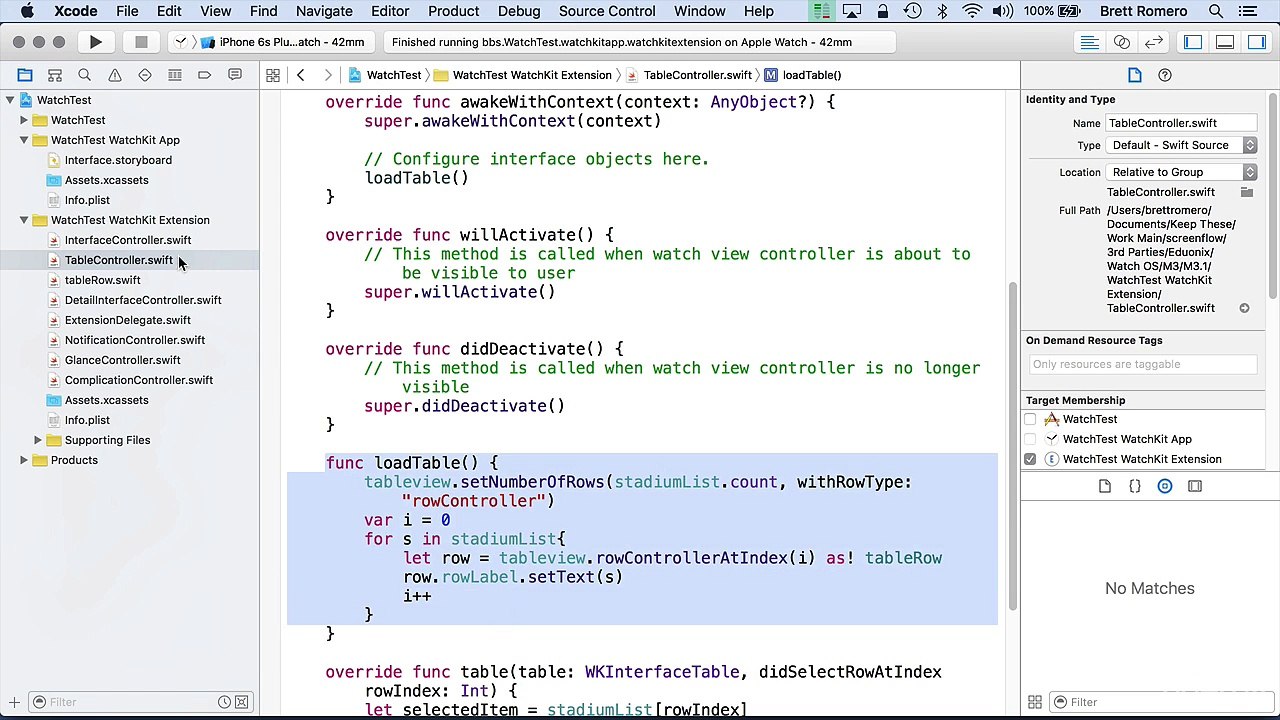 001  ,Apple WatchOS ,Creating a Manager Class