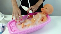 Baby Doll Bathtime Baby Junior Newborn How to Bath a Baby Doll Twins Baby Dolls Bath Time