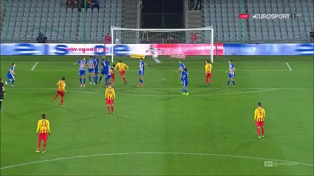 1-0 Mateusz Możdżeń Goal Poland Ekstraklasa - 13.10.2017 Korona Kielce 1-0 Wisla Plock