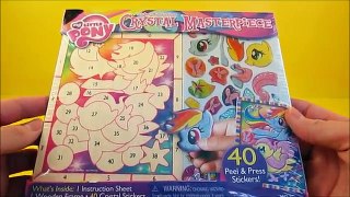 My Little Pony Rainbow Dash Sticker By Number Crystal Masterpiece Puzzle Unboxing, Review.