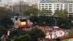 مدريد تحتفل بالعيد الوطني وصدامات في برشلونة