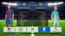 PES 2017 FC BARCELONA LEGENDS VS. CURRENT FC BARCELONA Match Highlights