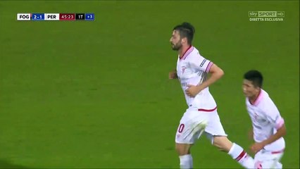 2-1 Samuel Di Carmine Penalty Goal Italy  Serie B - 13.10.2017 Foggia Calcio 2-1 Perugia Calcio