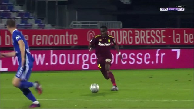 0-4 Cyrille Bayala Goal France Ligue 2 - 13.10.2017 Bourg-Péronnas 0-4 RC Lens