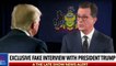Colbert "Interviews" Trump About Weinstein, Ratings With Re-Cut Footage | THR News
