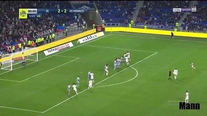 Nabil Fekir Second Goal - Lyon vs Monaco (3-2) - Ligue 1 13102017