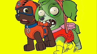 Coloring Pages Paw Patrol Transforms Into ZOMBIE. Zombie bites Paw Patrol #136