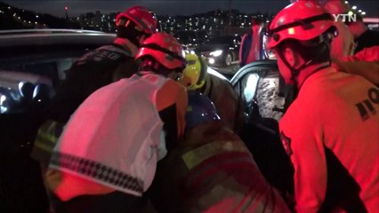 승용차, 승합차·SUV 잇달아 들이받아 2명 부상 / YTN