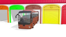 Aprender los colores con Autobuses para niños en español con musica | Animacion | 3D
