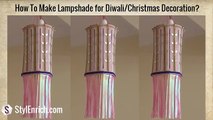 DIY Diwali - Christmas Decoration Crafts : How to Make DIY X-Mas Lantern from Drinking Straws