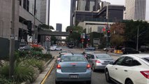 Driving Downtown - LAs Financial District - Los Angeles California USA