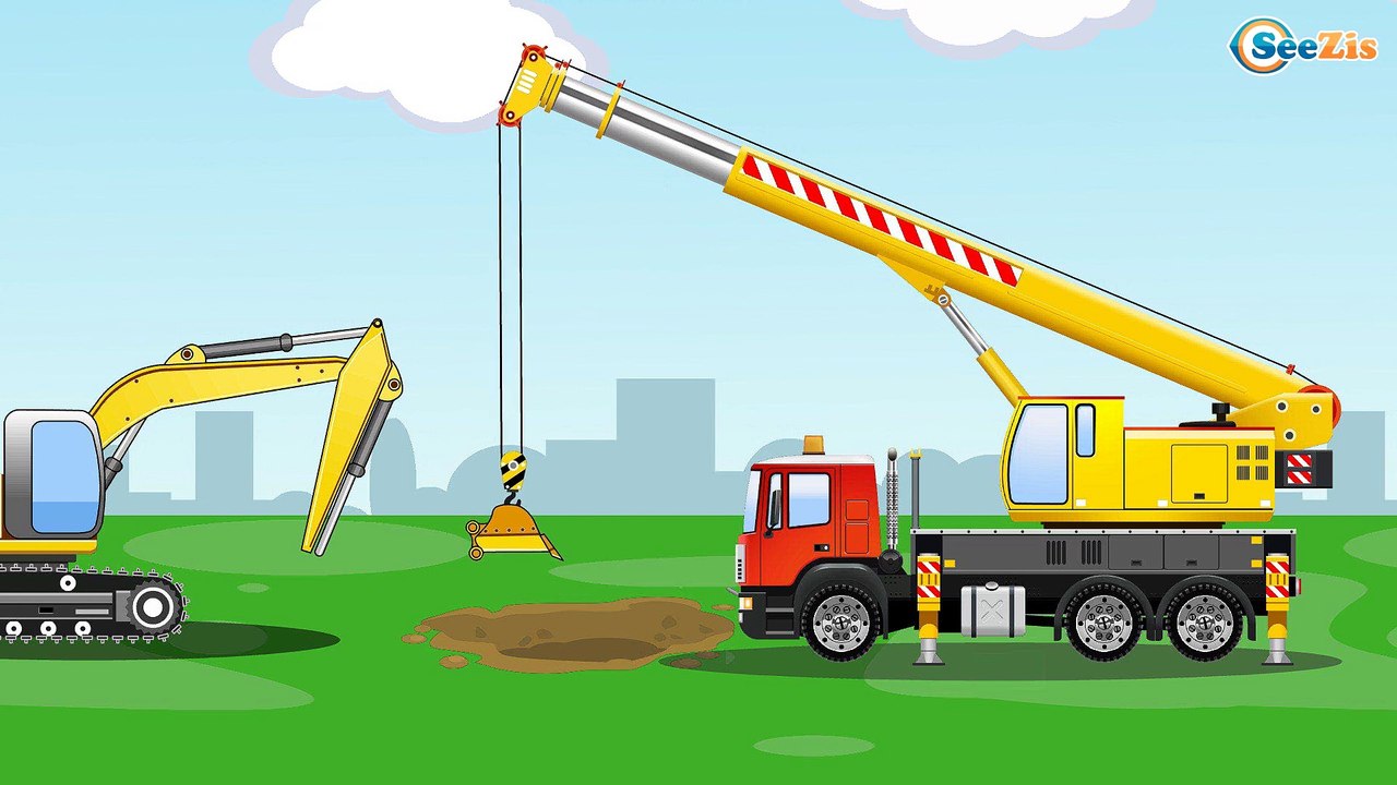 Jeu d'assemblage - La Pelleteuse Jaune et Camion - Voitures de construction - Voitures Pour Enfants