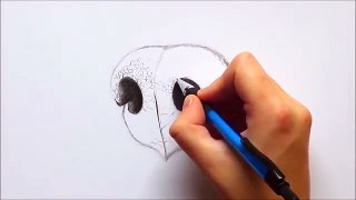 How to draw a realistic dog nose with graphite - Drawing tutorial | Leontine van vliet