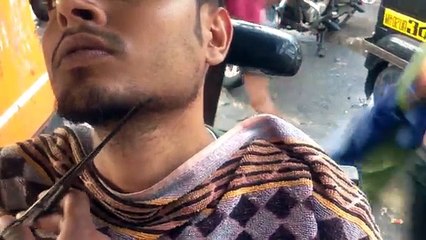 Perfect Shave (RAIN + ASMR)- Indian Street Barber Episode 4
