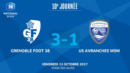 J10 : Grenoble Foot 38 - US Avranches MSM (3-1), le résumé