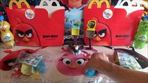 2016 Angry Birds Movie Masks & Toys Complete Set in Happy Meal McDonalds Europe Unboxing