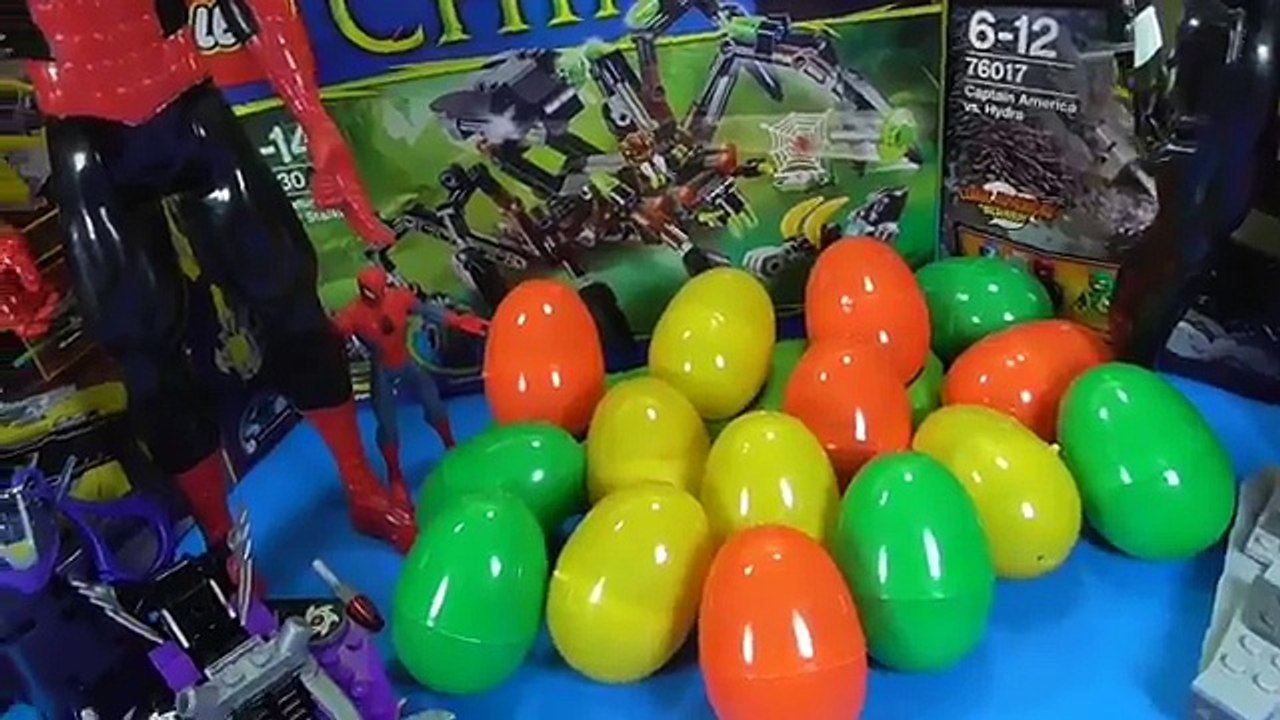 LEGO Surprise Eggs with MAGNETIC CONSTRUCTION:Lego Super Hero Set Spiderman Batman Captain America