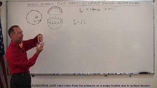 Physics - Mechanics: Fluid Statics (8 of 12): Surface Tension: Pressure in a Drop (of Water)