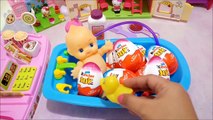 Baby Doll Bath Time in Kinder Joy Surprise Eggs ♥ Toys World Video