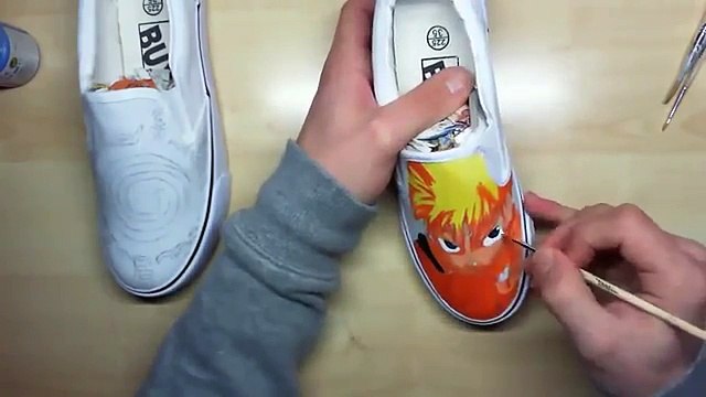 How I Draw Naruto Custom Painted Shoes | Simone Manenti
